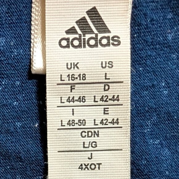 Adidas Flecks Deep V Neck Tee in Blue - Picture 2 of 16